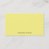 Dagopvang, kinderopvang, leraar of babysitten geel visitekaartje (Achterkant)