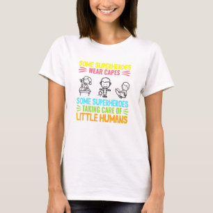 Dagopvang leraar voor vrouwelijke kinderopvang sch t-shirt