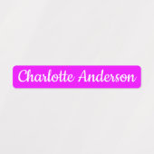 Dagopvang / School aangepaste naam Neon kleuren Labels (Design 1)