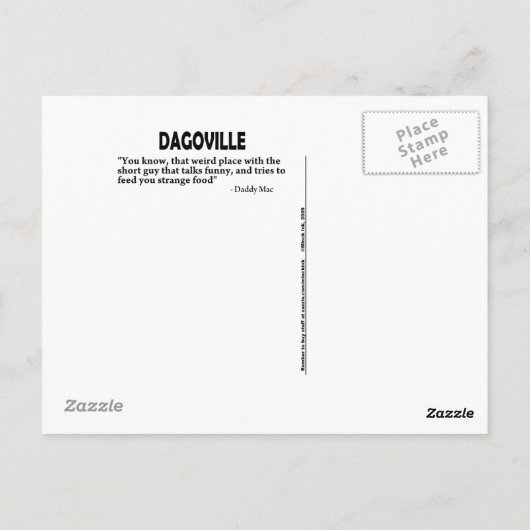 Dagoville Briefkaart (Achterkant)