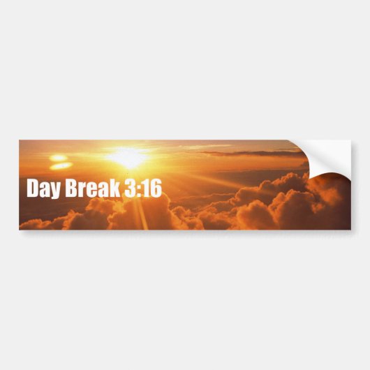 Dagpauze 3:16-naald bumpersticker (Voorkant)