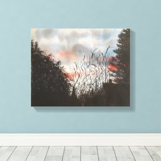 DAGPAUZE, WATERVERF CANVAS AFDRUK (Insitu (Houten vloer))