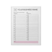DAGPLANNER 30 MINUTEN INTERVAL VOEG UW LOGO TOE NOTITIEBLOK (Linkerzijde)