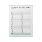DAGPLANNER 30 MINUTEN INTERVAL VOEG UW LOGO TOE NOTITIEBLOK (Linkerzijde)
