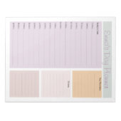 Dagplanner Lavendel, Abrikoos, Dusty Mint Notitieblok (Voorkant)