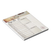 Dagplanning voor reizen notitieblok (Schuin)