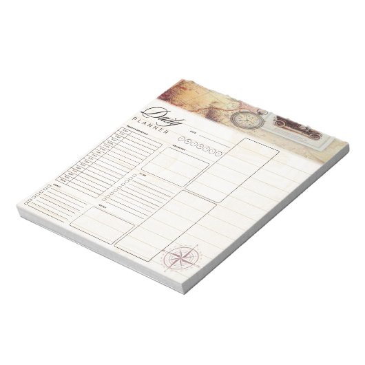 Dagplanning voor reizen notitieblok (Linkerzijde)