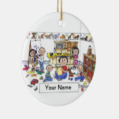 Dagrijdend autowerker - Vrouw Keramisch Ornament (Rechts)