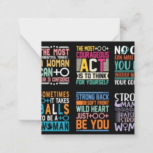 Dagroekontwerp voor Vrouwendag Notitiekaartje (Voorkant)