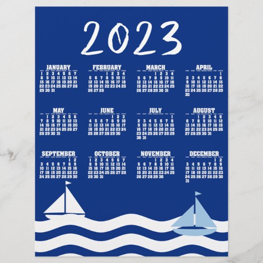 Dagrooster 2023 voor de zeelieden flyer (Voorkant)