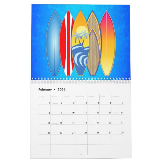 Dagrooster van de Tropische Eilanden Kalender (Feb 2026)