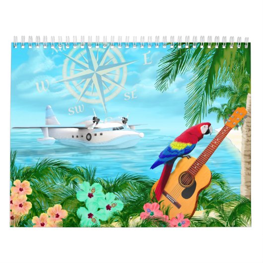 Dagrooster van de Tropische Eilanden Kalender (Hoes)