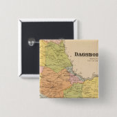 Dagsborough Vierkante Button 5,1 Cm (Voorkant /achterkant)