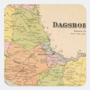 Dagsborough Vierkante Sticker