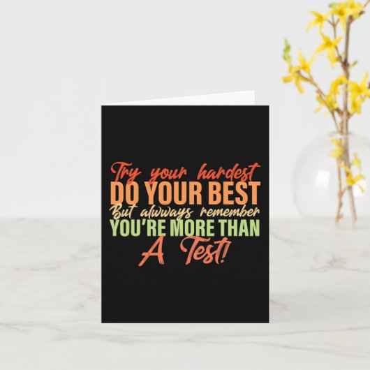 Dagseizoen voor docenten Je bent meer dan een test Kaart (Gele Bloem)