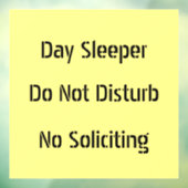 Dagslapper verstoort geen zwelling raamsticker (Vel 3)