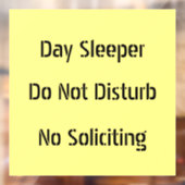 Dagslapper verstoort geen zwelling raamsticker (Vel 2)