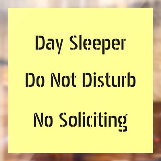 Dagslapper verstoort geen zwelling raamsticker (Vel 2)