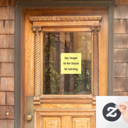 Dagslapper verstoort geen zwelling raamsticker (Huis Deur)