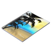 Dagstrand- en palmbomen Tropisch Notitieboek (Linkerzijde)