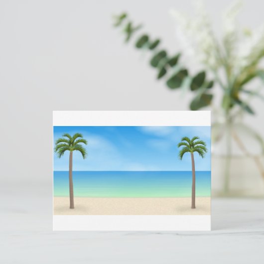 Dagstrand Scene: Briefkaart (Staand voorkant)