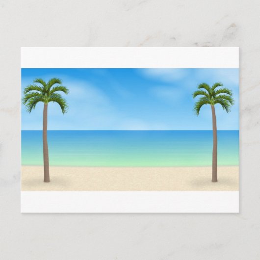 Dagstrand Scene: Briefkaart (Voorkant)