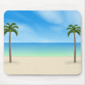 Dagstrand Scene: Custom Mousepad Muismat (Voorkant)