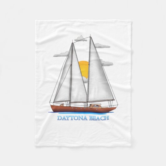 Dagtona Beach Kustkust Nautical Sailor Fleece Deken (Voorkant)