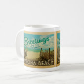 Dagtona Beach Vintage Travel Koffiemok (Voorkant links)