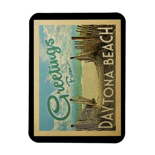 Dagtona Beach Vintage Travel Magneet (Verticaal)