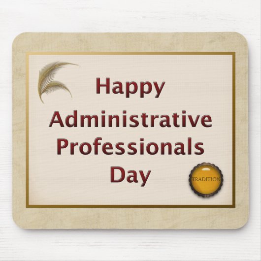 Dagtraditie van administratief professionals muismat (Voorkant)
