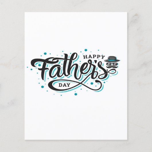 Dagtypografie van vaders | Cute Gift | Gezinsverli Flyer (Voorkant)