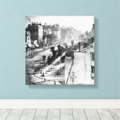 Daguerre Boulevard du Temple First Photography Canvas Afdruk (Insitu (Houten vloer))