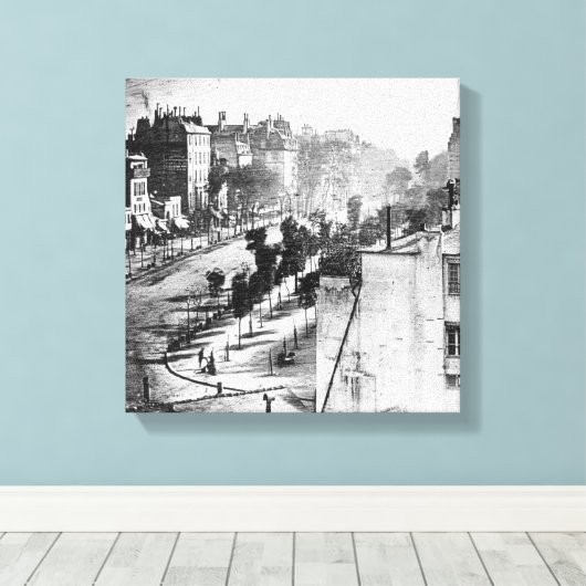 Daguerre Boulevard du Temple First Photography Canvas Afdruk (Insitu (Houten vloer))