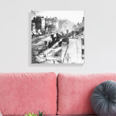 Daguerre Boulevard du Temple First Photography Canvas Afdruk (Insitu (Woonkamer))