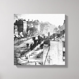 Daguerre Boulevard du Temple First Photography Canvas Afdruk