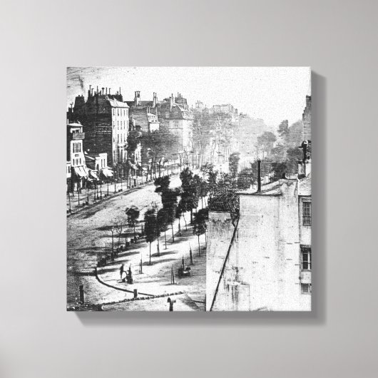Daguerre Boulevard du Temple First Photography Canvas Afdruk (Voorkant)