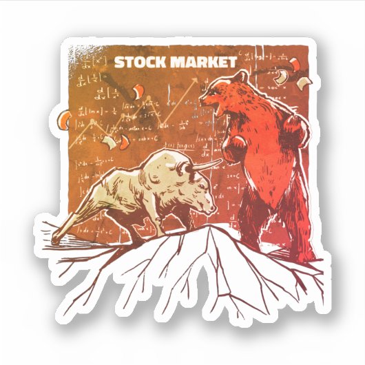 Dagverkopers van bulkgoederen en Beren Sticker (Voorkant)