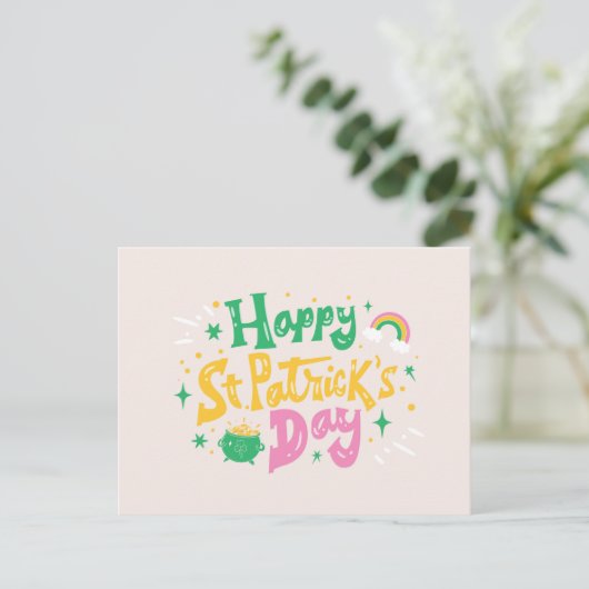 DAGVERLETTERING VOOR SAINT PATRICKS BRIEFKAART (Staand voorkant)