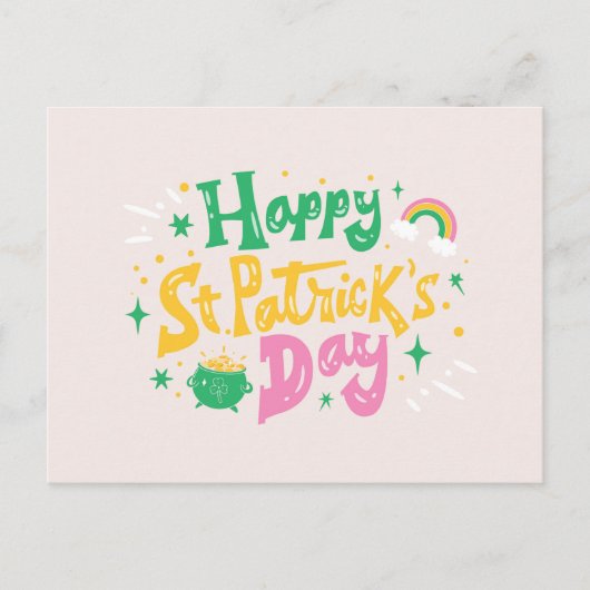 DAGVERLETTERING VOOR SAINT PATRICKS BRIEFKAART (Voorkant)