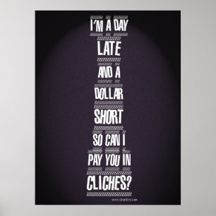 Dagvertraging en een dollar kort poster