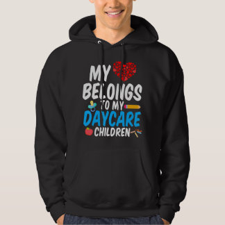 Dagverzorger hart behoort tot kinderen hoodie