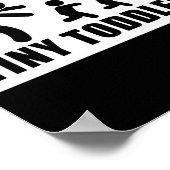 Dagverzorger Kinderopvang Ik koester kleine peuter Poster (Hoek)