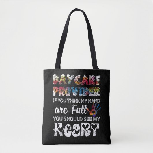 Dagverzorger - Schadelijke opwaardering Kinderopva Tote Bag (Voorkant)