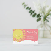 Dagverzorging Babysitter Sun Pink Visitekaartje (Staand voorkant)