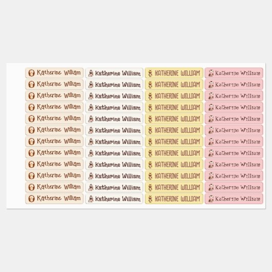 Dagverzorging/School Custom Schattig Dier Waterdic Labels (Vel)