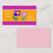 Dagverzorging/voorschoolse Visitekaartje (Voorkant / Achterkant)