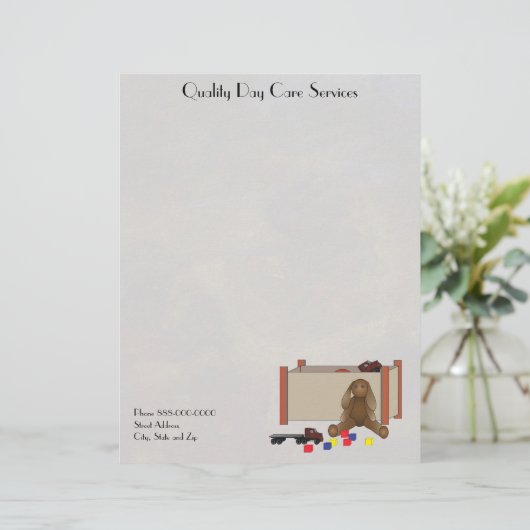 Dagverzorgingsbriefje Custom Briefhoofd (Staand voorkant)