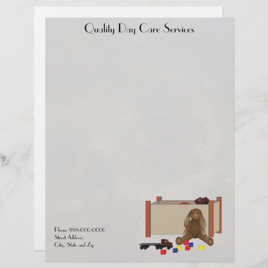 Dagverzorgingsbriefje Custom Briefhoofd (Voorkant / Achterkant)