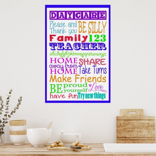 Dagverzorgingssubstraat Poster (Keuken)